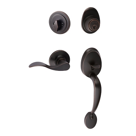 Sure-Loc Hardware Sure-Loc Hardware Alta Handleset, Snowbird Handleset Trim, Vintage Bronze, Left Hand AT507-SB LH 11P